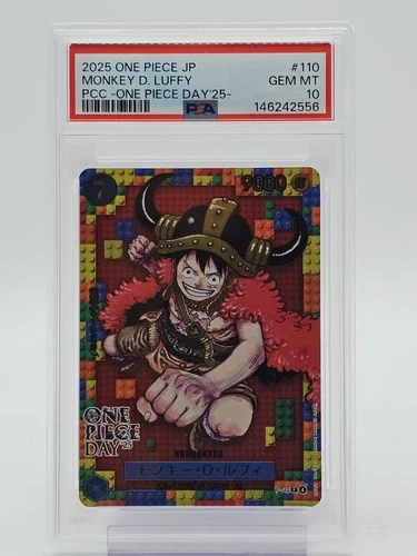 MONKEY D. LUFFY 2025 ONE PIECE JP ONE PIECE DAY '25 PROMO #P-110 PSA 10 J Q6095