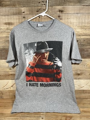 Nightmare On Elm Street Freddy K Mornings Men s (M) Gray Shirt Short Sleeve Top