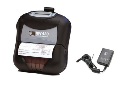 Zebra 420 RW420 R4D-0UBA000N-00 4'' Printer BLUETOOTH w/ LI72 CHARGER & BATTERY