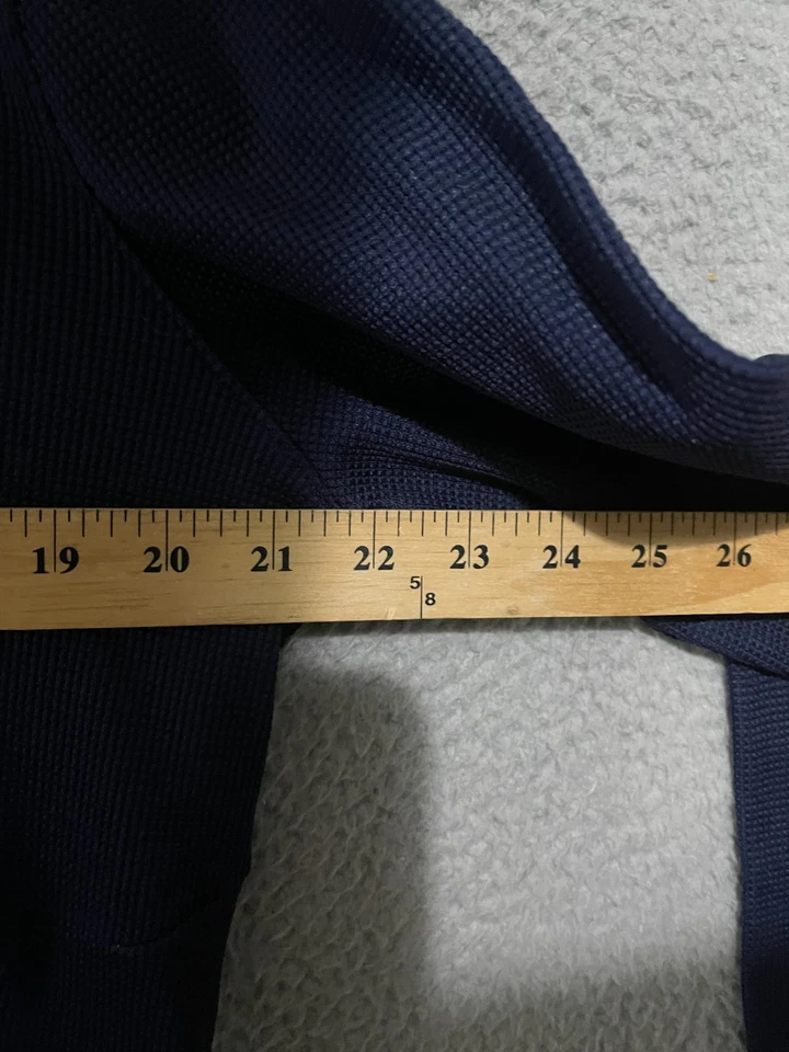 Suéter Under Armour Project Rock Para Hombre Grande Azul Tejido Waffle Bolsillo Térmico Foto 4 de 4