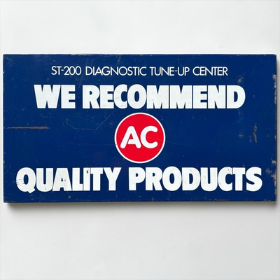 #ad Vintage GM AC DELCO ST200 Metal Sign Automotive Gas Oil Chevy GMC Advertising $195.00