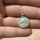 Religious aluminum round medal St Saint Philomena St John Vianney cure D'Ars — photo 2