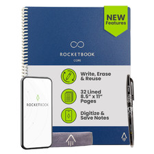 Rocketbook Core Reusable Smart Notebook - Lined Pages for School Work