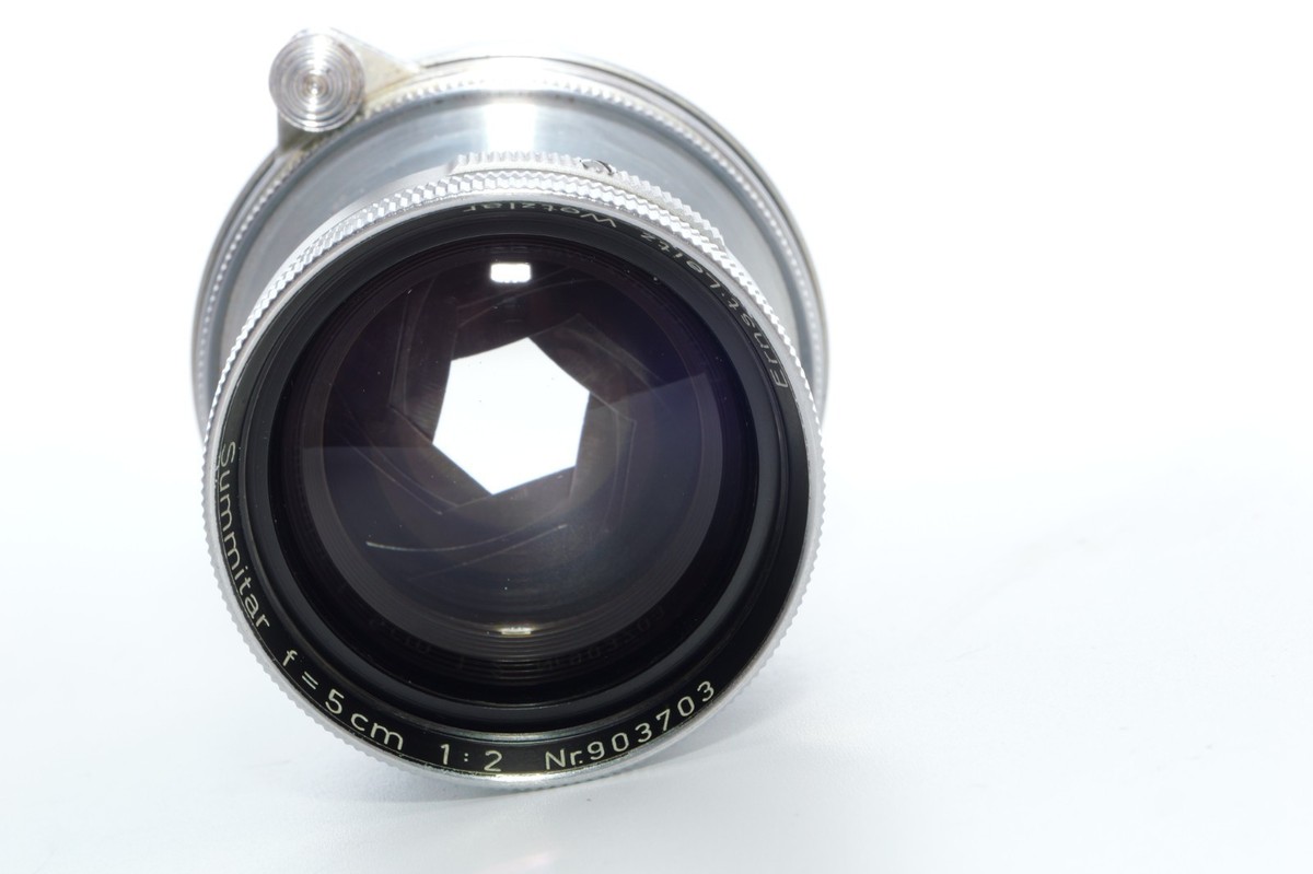 Leica IIIC Summitar 5cm f2 LTM L39 Screw Mount Standard Lens. Caps
