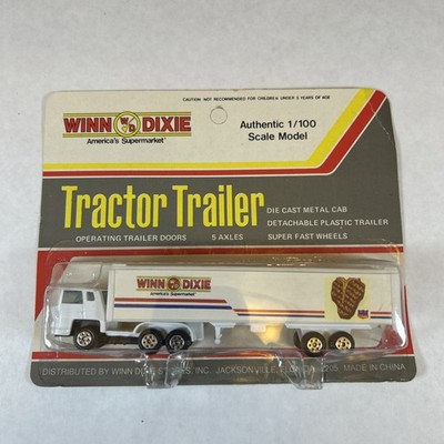 1990's Winn Dixie Store Diecast Semi Truck 1/100 Scale Tractor Trailer #1381 NIB