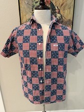 VTG Guess USA Flag Stars & Stripes Shirt Short Sleeve M Patriotic Made in USA