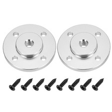 2Pcs Aluminium Alloy M6 Tripod Adapter Flange Mount W Screw, 1.57" Dia, Silver