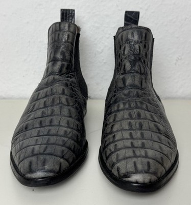 Pertini Chelsea Stiefel Boots 39 Schlangen Leder Muster Stiefeletten 9162