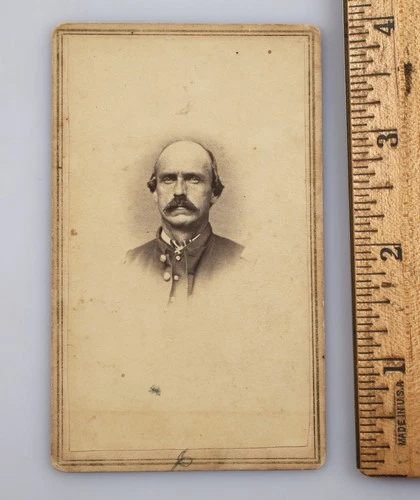 Original CDV Photo Civil War Soldier Confederate General Bushrod Johnson ? READ!