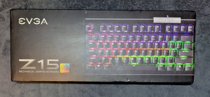 NEW EVGA Z15 RGB Mechanical Gaming Keyboard 821-W1-15US-KR Kailh Silver Hot-Swap