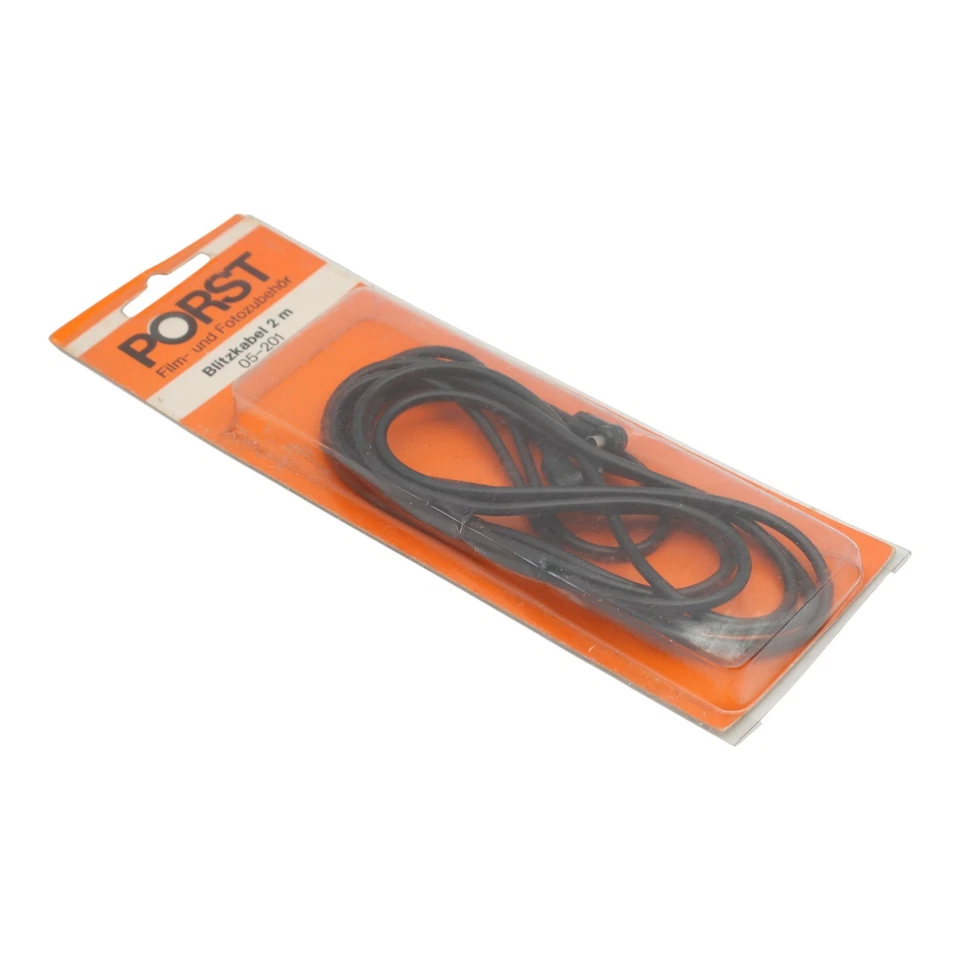 Porst Blitzkabel 2m Verbindungskabel Blitzsynchronkabel PC Stecker 05-201 - Bild 1 von 1