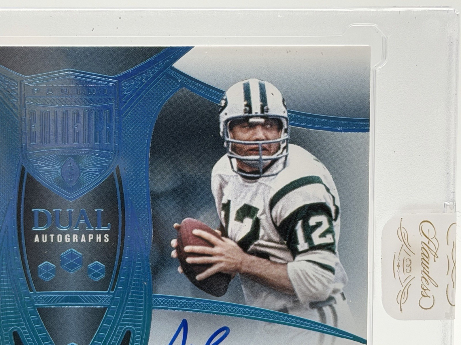 Panini Eminence 2024 Aaron Rodgers Joe Namath 1/1 Dual Auto #DA-NYJ Flawless view 5