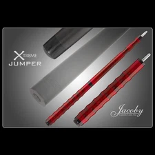 Jacoby Red "Extreme Jumper" 3 Piece Jump Pool Cue.