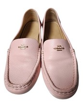 Coach Marley Soft Pink Driving Shoes Size 10B Leather Comfort