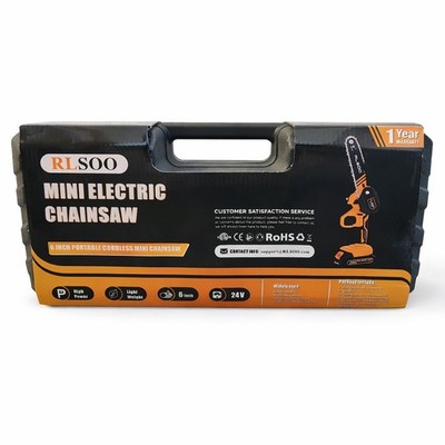 RLSOO RL500 Mini Electric Chainsaw 6 Inch Cordless 24V 2 Batteries 3 Chains Kit
