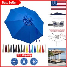 Versatile 10ft Outdoor Umbrella Canopy - Stylish Blue with UV Water Resistance