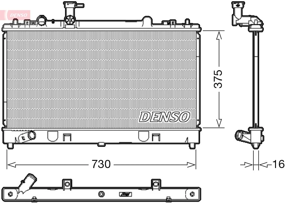 RADIATOR ENGINE COOLING DRM44037 FOR MAZDA 6/Station/Wagon ATENZA L3KG 2.3L 4cyl - Image 2 of 4
