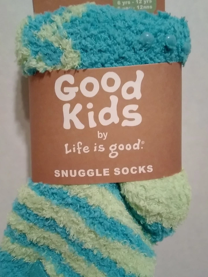 Life is Good Girl Calcetines Acurrucados Rayas Azul Aqua Talla Única 25121 Foto 2 de 4