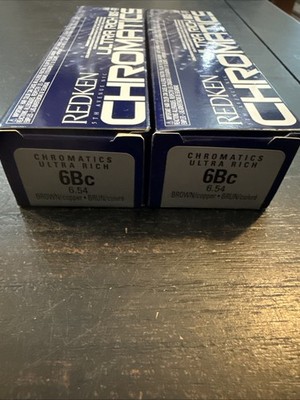 REDKEN Chromatics Ultra Rich Permanent Hair Color  6Bc   Lot Of 2