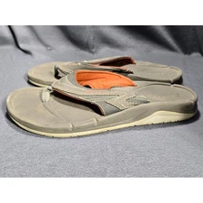SIMMS Mens Gray Orange Flip Flops Thong Sandals Size US 9 EU 42