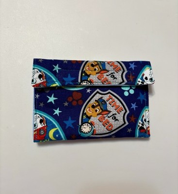 Kids Wallet Cotton Fabric Bi-fold with Snap Closure, Paw Patrol Card Holder 
