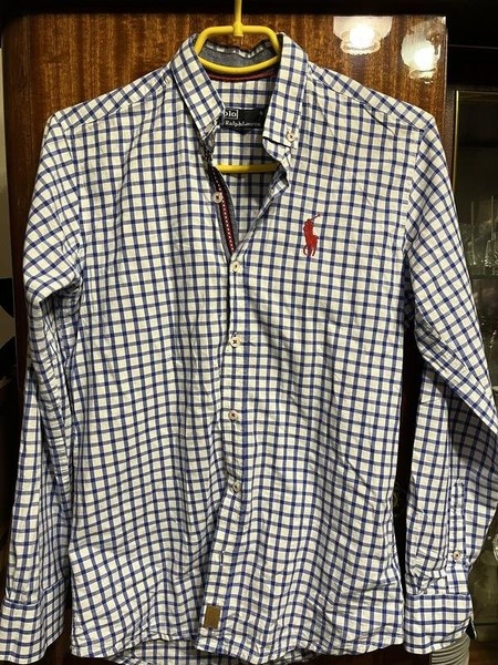 Women Polo Ralph Lauren Shirt Navy Cotton S #427Y
