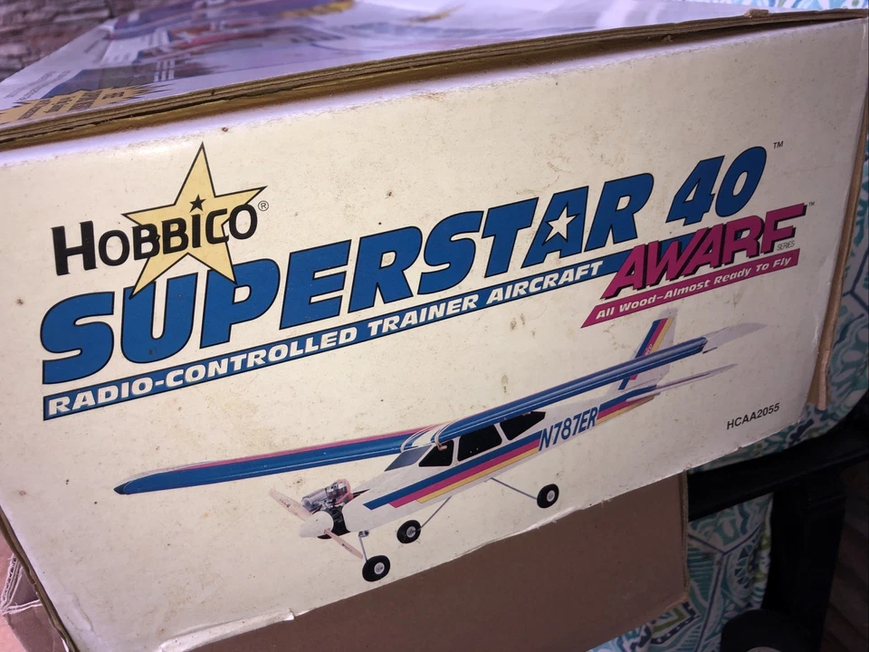 NOS Hobbico Superstar 40 AWARF Rc Model Airplane Kit *NEW In Open Box * - Image 4 of 4
