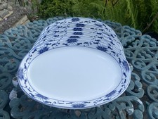 Cameo Blue & White Lotus Oval Plates 8.5 inch
