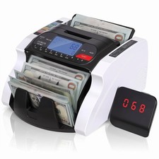 Money Counter Machine with Value Count and UV/MG/IR/DD/MT Counterfeit Detection
