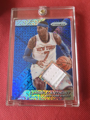 2014-15 Panini Prizm Carmelo Anthony Jerseys Prizm Blue Mojo #29 NM