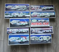 Lot of 10 Hess Trucks 1980s, 1990s Vtg Collection Christmas Complete In Box