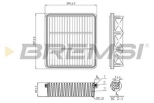 Filtro aria FA1150 BREMI per HYUNDAI,KIA