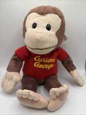 Gund Curious George  Universal Studios Monkey Plush Stuffed Animal Red Shirt