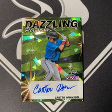 Carter Johnson /10 YELLOW AUTO 2024 Leaf Vivid #DP-CJ1 Dazzling Performers