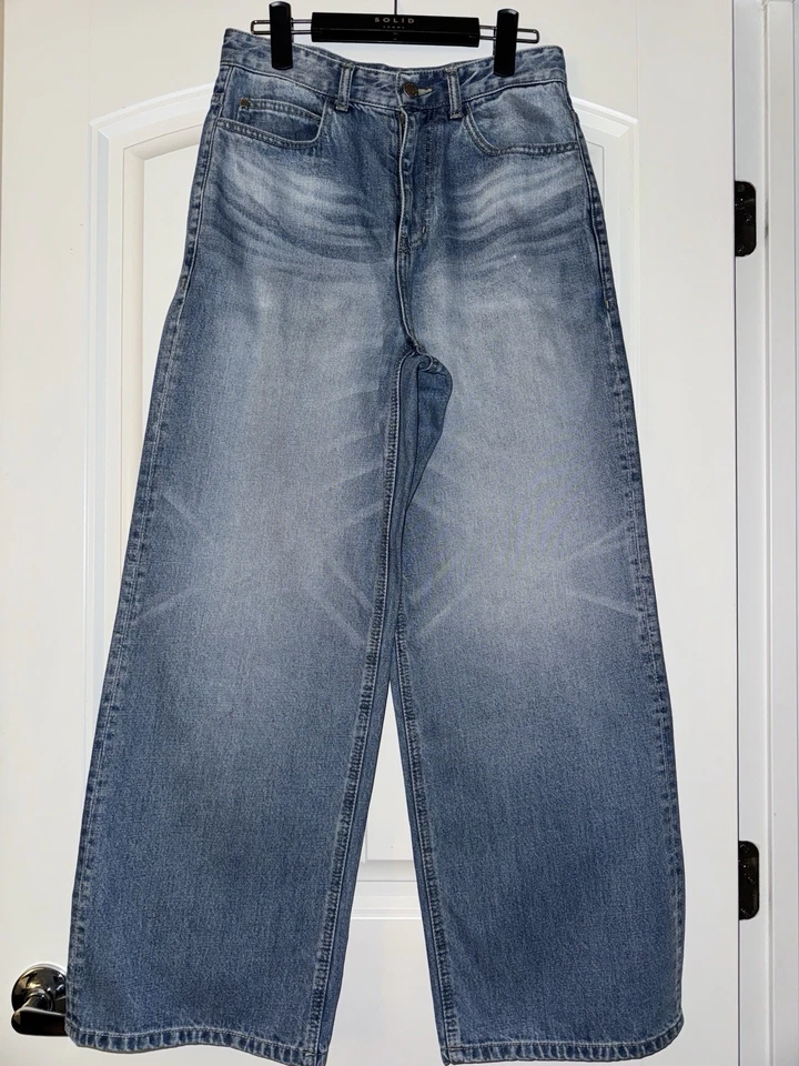 Solid Homme Blue Wide Leg Jeans - Image 2 of 4