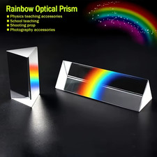 Glass Optical Prism Spectral Light Dispersion Teaching Photography Science Tool