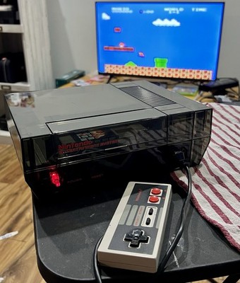 Nintendo Entertainment System NES Console,Tested,Clear Re-Shell, ORG72 Pin,BONUS