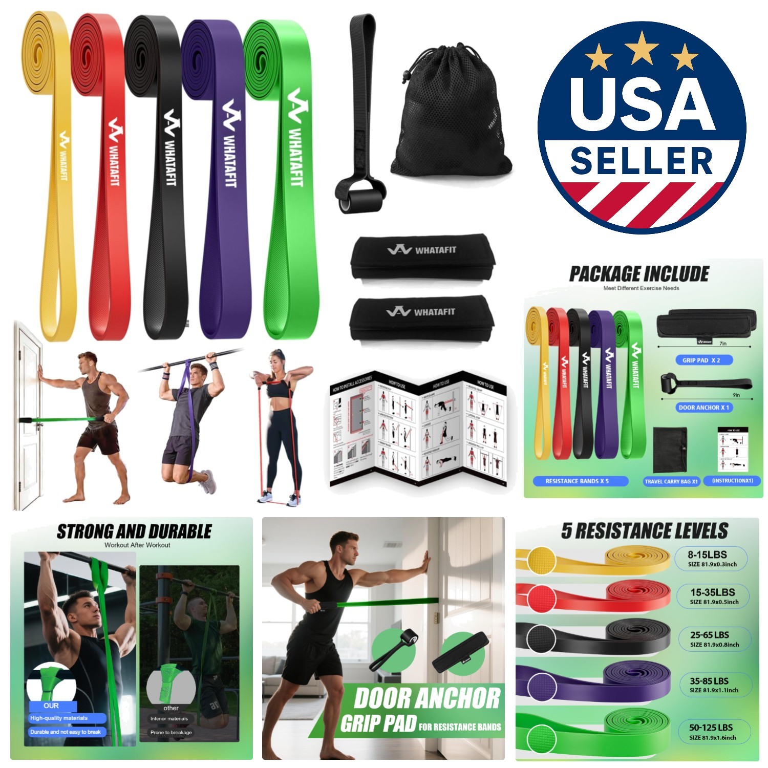 With Handles & Door Anchor - Complete Home Gym Kit