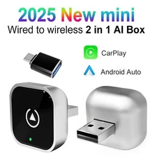 2025 USB Wireless CarPlay Adapter For iPhone Apple Wireless Dongle Plug ＆Play US