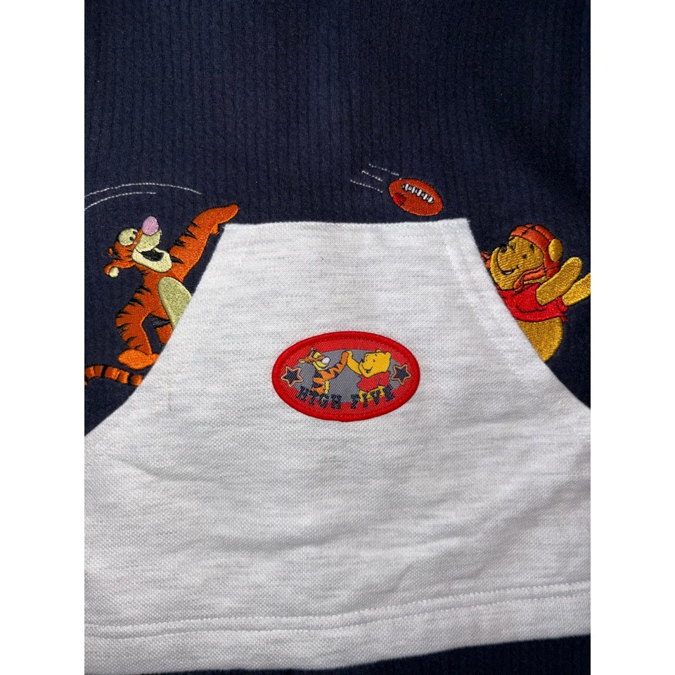 Juego de sudadera con capucha vintage 2000 Disney Pooh & Tigger “High-Five” | Talla 3T Foto 2 de 4
