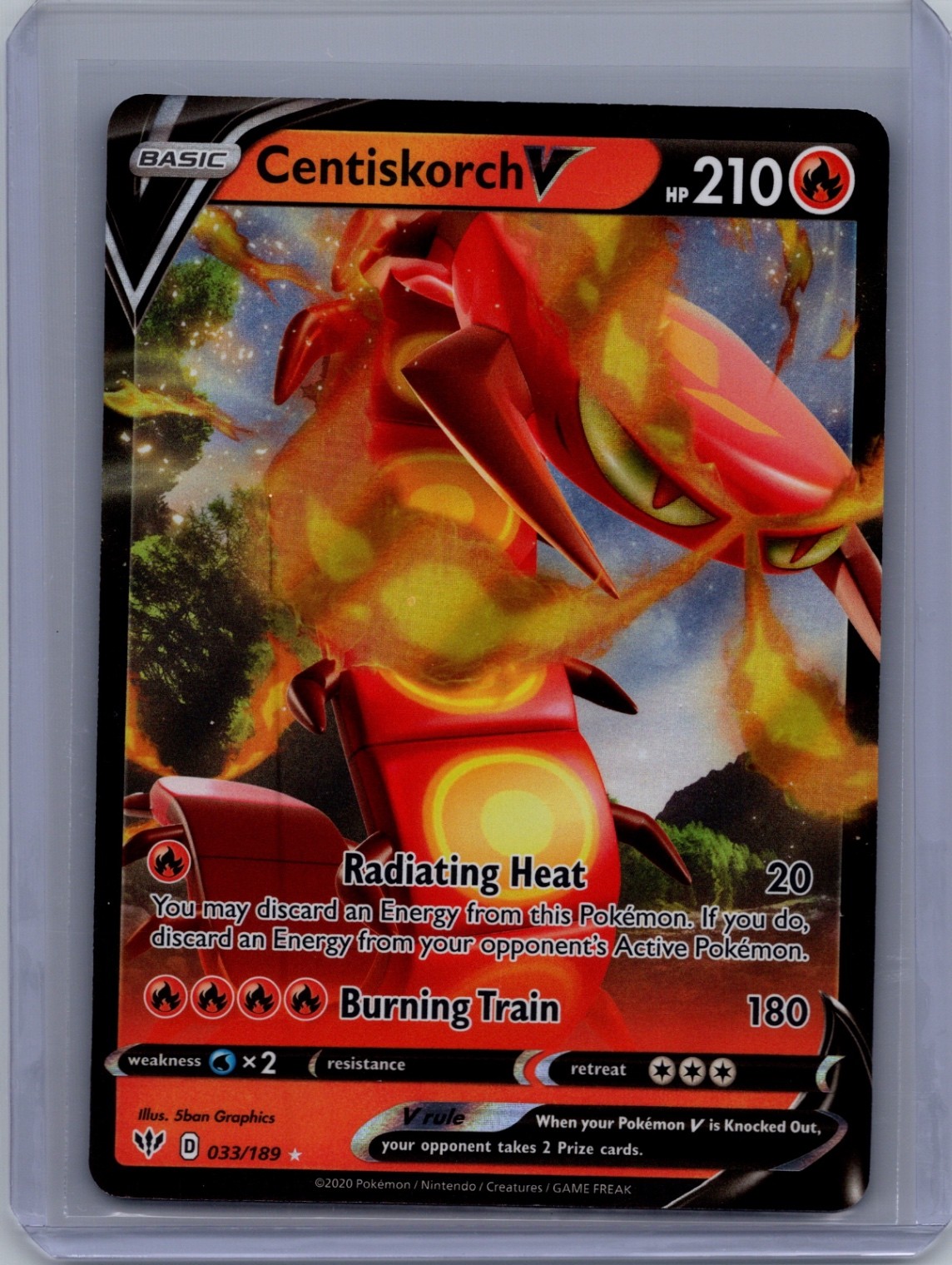 Centiskorch V Ultra Rare SWSH03: Darkness Ablaze 033/189 NM
