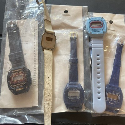 Lot Of Five Vintage Digital Quartz Watches Orientex, Disco, Etc Vintage T5