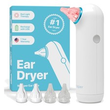 Ear Dryer Device - 5-Inch Compact Solution with Gentle Air Red Light Care