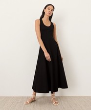 Pact Fit And Flare Open Back Maxi Dress W2X Black Size Medium