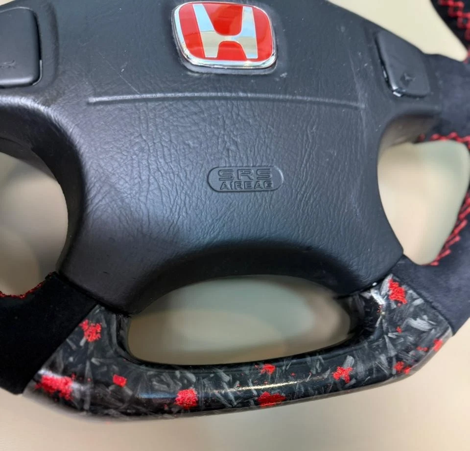 HONDA CIVIC EK 96-2000, Y HONDA CR-V, DIRECCIÓN DE FIBRA DE CARBONO FORJADA POR INMERSIÓN HIDRÁULICA Foto 4 de 4