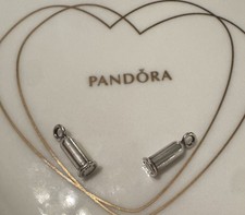 Genuine Pandora Silver Earring Charm Barrels compose Earrings 291002 