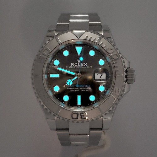 2023 Rolex Yacht-Master 40mm Rhodium Platinum/Steel Watch 126622 Box Papers Tag - Picture 8 of 9