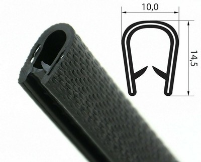 Kantenschutz Gummi Kanten Klemm Profil für Blech 1-4 mm schwarz SMI KS1-4S-M KQ
