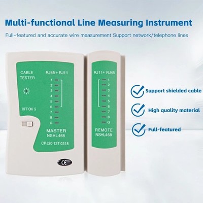 RJ45 RJ11 CAT5e CAT6 Netzwerkkabeltester Ethernet LAN PC Kabel Leitung Testwerkzeug
