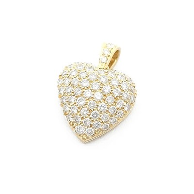 Van Cleef & Arpels Herz Pave Anhänger Top Diamant 750YG P0053391